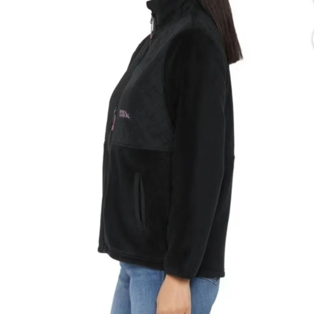 Eddie Bauer Women's Black and Purple Teddy Jacket - Picture 3 of 5